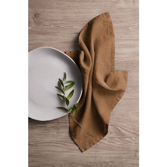 Ellos Home - Servett Malva 2-pack i 100% lin - Brun