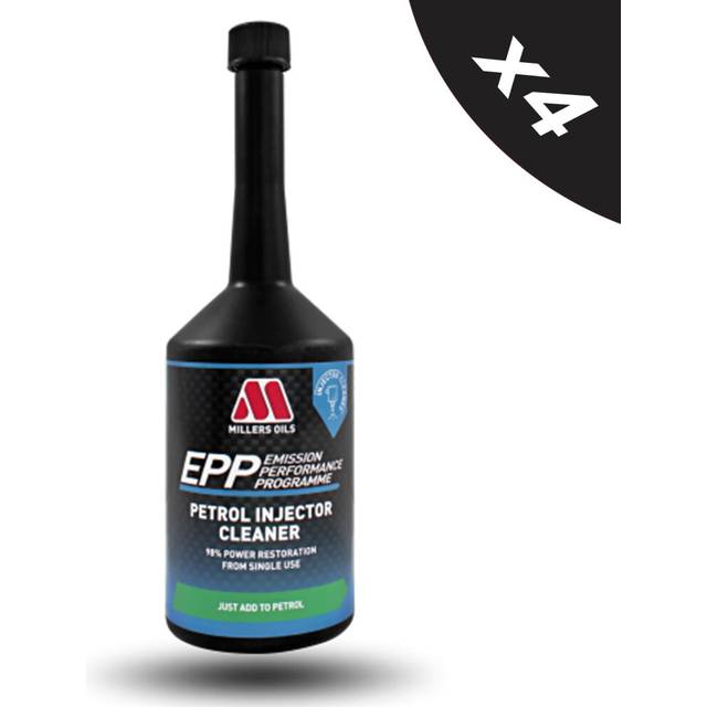 MILLERS EPP Petrol Injector Cleaner Fuel System Cleaner Treatment Additive 4x400ml