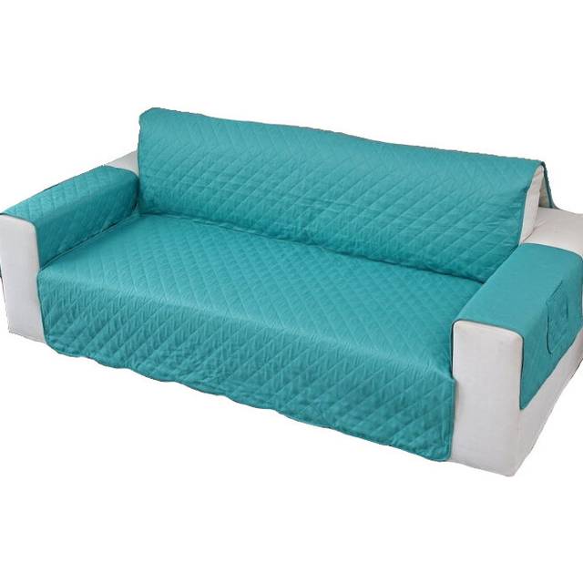 (Green) 3 Seater High Stretch Sofa Cover Couch Lounge Protector Slipcovers With Two Side Pockets