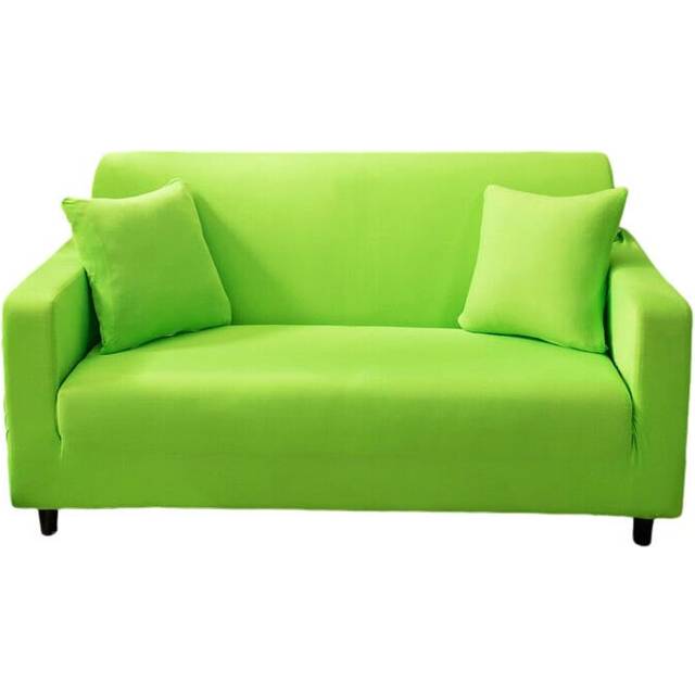 3 Seater Sofa Cover Plain Apple Green Style Protection Living Room Chair Slipcover Slipcovers