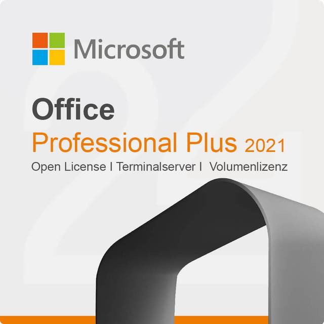 Microsoft Office 2021 Professional Plus Open License, Terminalserver, Volumenlizenz