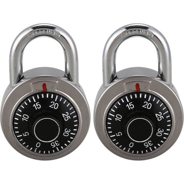 2X Master Coded Lock 50mm with Round Fixed Combination Padlock