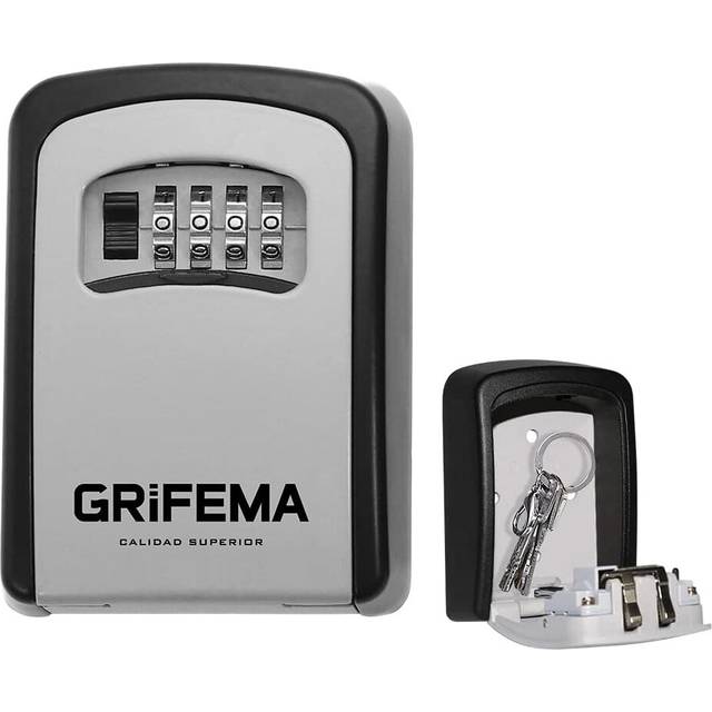 GRIFEMA GA1003 Key Safe Wall Mounted, Large Capacity Key Lock Box Outdoor,Waterproof Key Safe Box with 4 Digit Combination