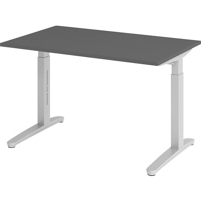 eurokraft pro height adjustable 650 – 850 mm, height adjustable 650 - 850 mm, width 1200 mm, graphite / aluminium silver