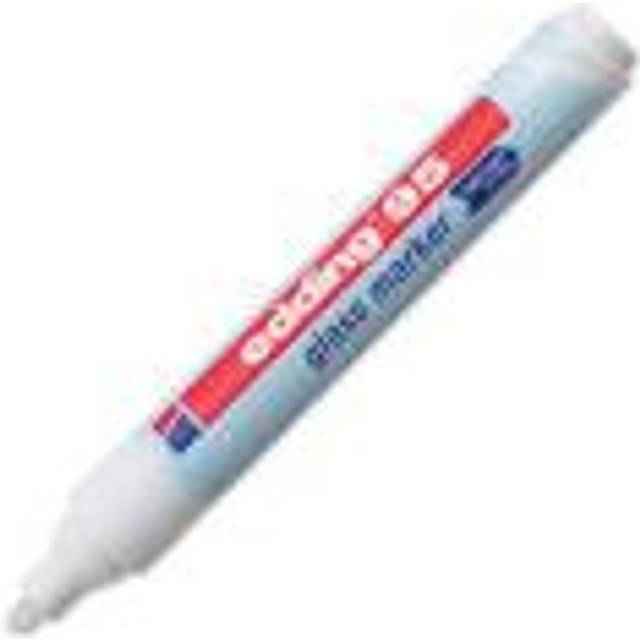 edding 95 glass marker - white - 1 glass pen - round nib 1.5-3 mm - washable window marker pen - for writing and marking on glass surfaces, windo