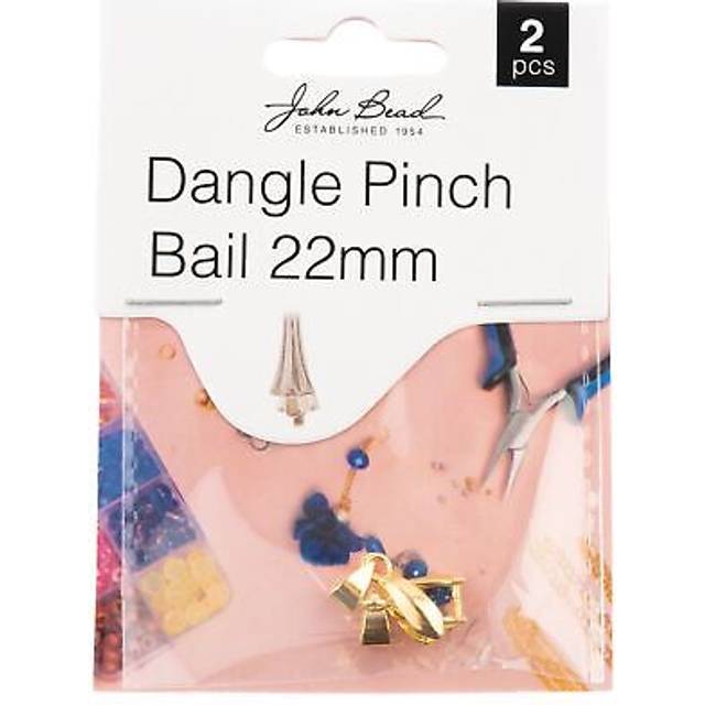 John Bead Dangle Pinch Bail 22mm 2/Pkg-Gold 1401177