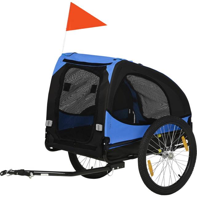 Cykelvagn till Hund Hopfällbar 140 x 71 x 83 cm, Blå