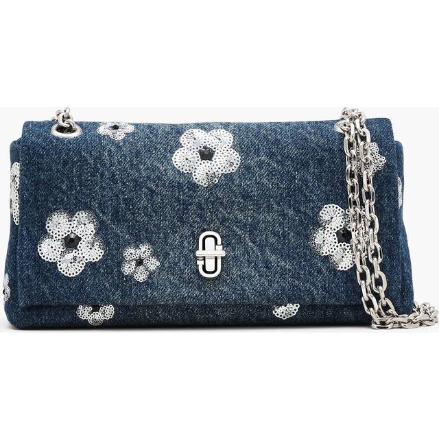 MARC JACOBS Marc Jacobs The Sequin Daisy Denim Dual Chain Mini Bag