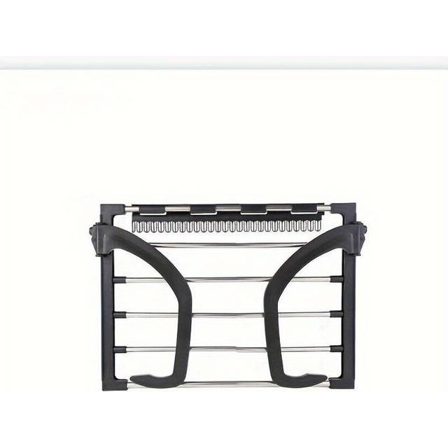 (Round Tube 40*32) New Stainless Steel Multi-Functional Drying Rack for Indoor and Outdoor Use, Wall-Mounted Clothes and Shoe Hanger, Supports up to 2
