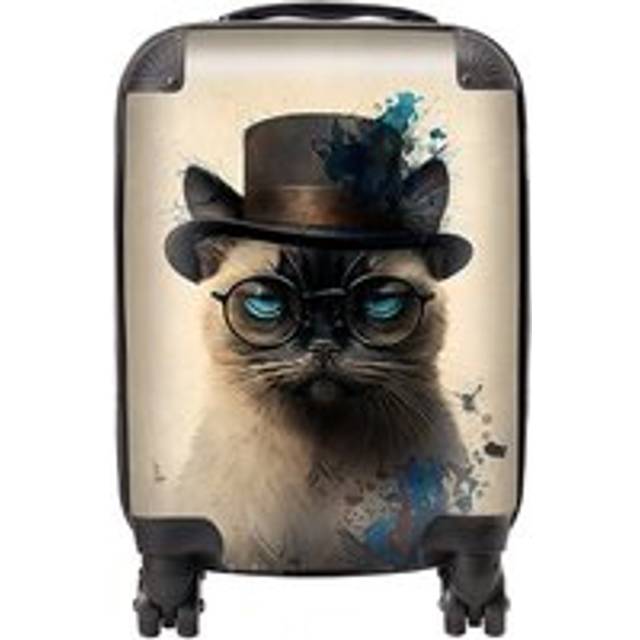 Warren Reed - Designer Siamese Cat Splashart Suitcase Small, Multi