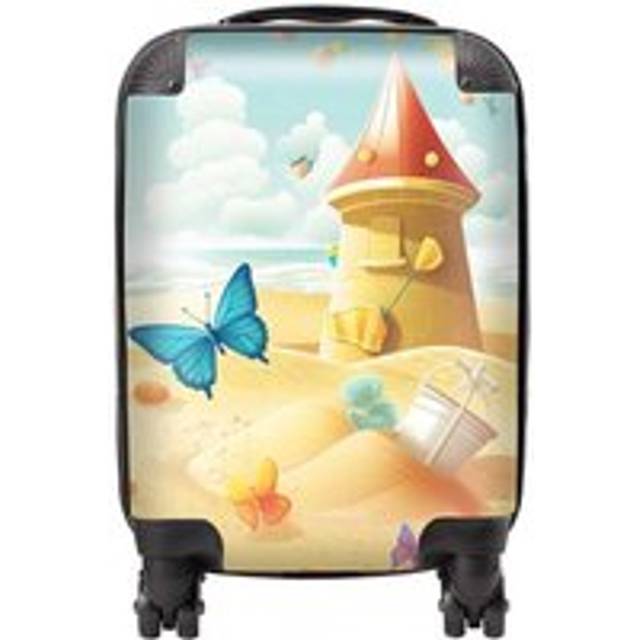 Warren Reed - Designer Butterflies On A Beach Holiday Suitcase Small, Multi