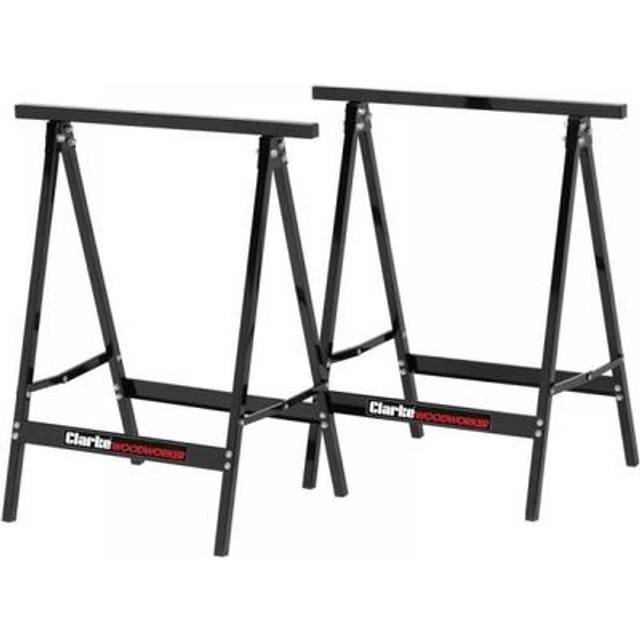 Clarke trestles saw horse pair folding 635 x 440mm max 200kg capacity ct100pr