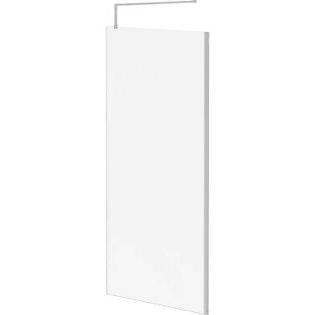 Wholesale Domestic Pacco 10mm Clear Glass Walk In Shower Screen including Wall Channel and Support Bar | Polished Chrome | Glass/Metal | 2000mm x 1000mm