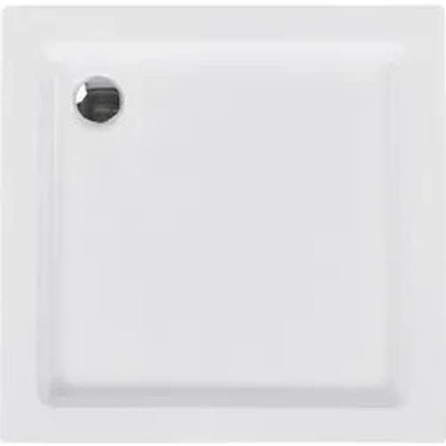 Beliani - Shower Tray with Drain abs Synthetic Material 80 x 80 x 7 cm White Ampay