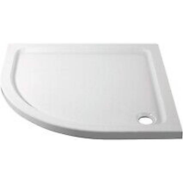 900mm Quadrant Shower Tray 45mm - Non-Slip White Acrylic Stone Resin - Pearl