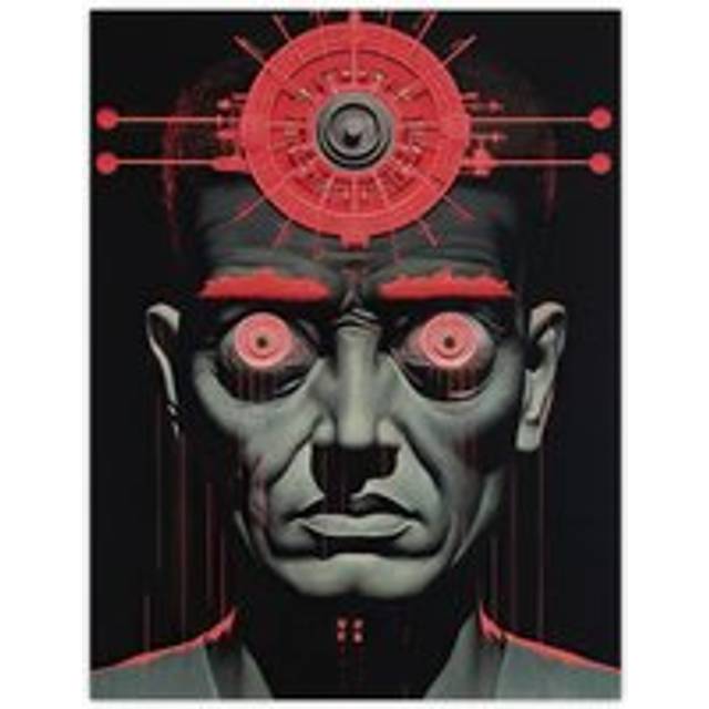 Big Brother Is Watching You George Orwell 1984 Artwork Unframed Wall Art Print Poster Home Decor Premium - Multi - W12 inch x H16 inch