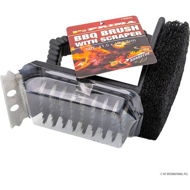BBQ Cleaning Brush Oven Grill Brush With Scraper 3 In 1 Wire Scrubber