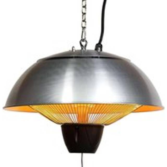 Hanging Halogen Electric Infrared Patio Heater 1.5kW Stainless Steel - Metallic Silver - One Size