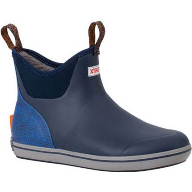 Xtratuf Men's Trolling Pack Fleece Lined Ankle Deck Boot  Blue  Size 8(M)