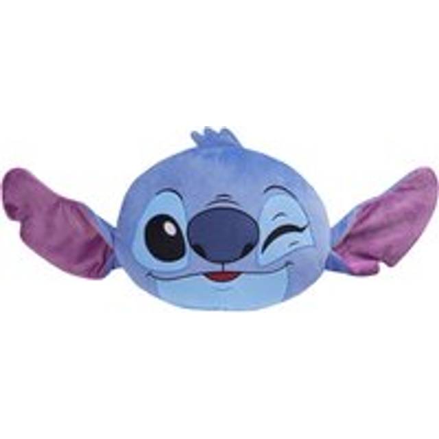Stitch 3D Plush Pillow Cushions for Bed, Kids Bedroom Accessories 39.5 x 31cm- Stitch Gifts (Blue/Purple)