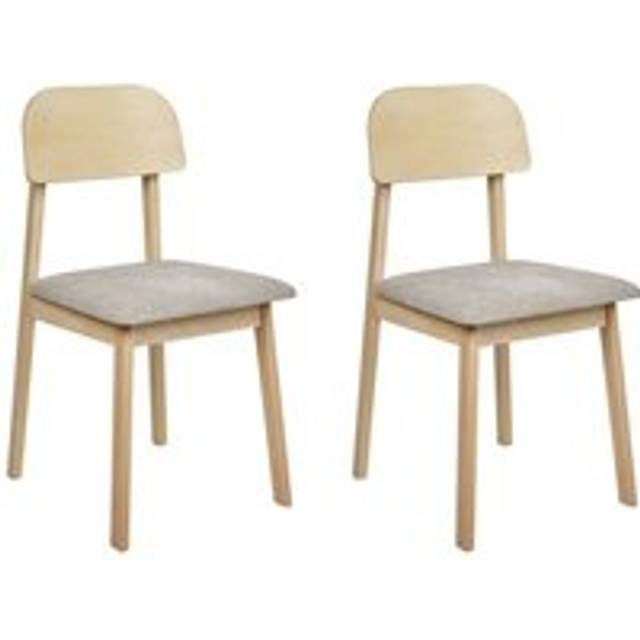 Matsalsstol Scandia set om 2 Ljus Trä-Beige - Matstol & köksstol Brun