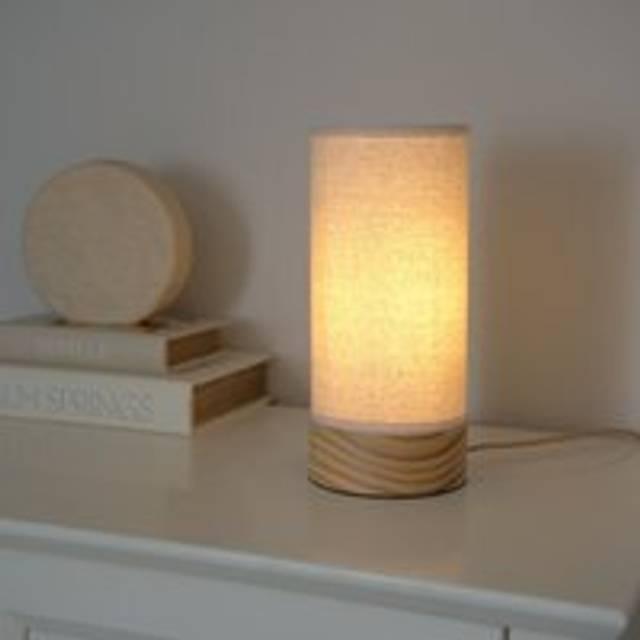 Jackson Pair of Grey Wood Tripod Table Lamps with Black Shades