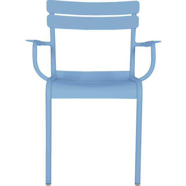 Fermob - Luxembourg Garden Armchair - maya blau/texturiert/BxHxT 52x88x57cm/UV-beständig/stapelbar - maya blue (88.0 x 52.0 x 57.0cm)