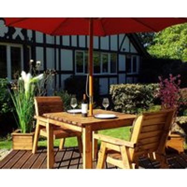 Charles Taylor 2 Seat Scandinavian Redwood Dining Set Garden Furniture