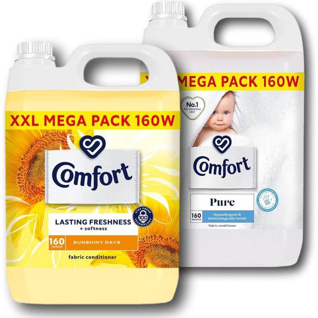 Comfort Sunshiny & Comfort Pure Variety Bundle 160w Fabric Conditioner