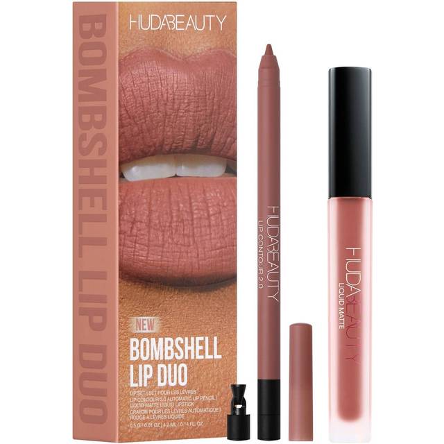 Huda Beauty Bombshell Lip Duo - Set Liquid Lipstick (4,2Ml) Lip Contour (0,5G) - Liquid Lipstick (4,2ml) Lip Contour (0,5g)