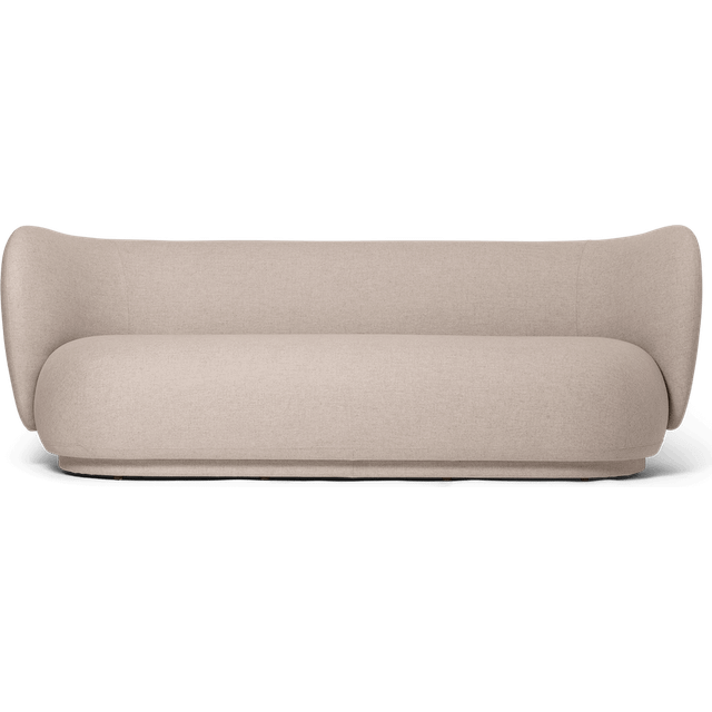 Ferm Living - Rico 3-pers Sofa - Soffa för 3 personer - Main Line Flax - Sand - W: 210 x H: 76.5 x D: 84 cm