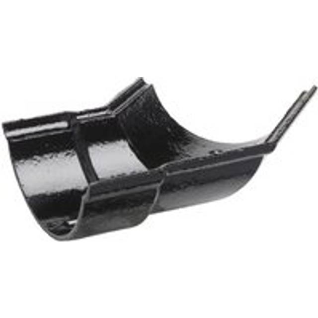 Cast Iron Beaded Half Round Gutter Left Hand Angle - 135 Degree x 100mm Black