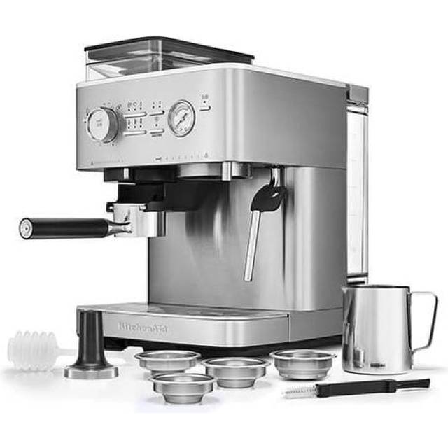KITCHENAID 5KES6551BSX Bean to Cup Espresso Machine - Stainless steel, Stainless Steel