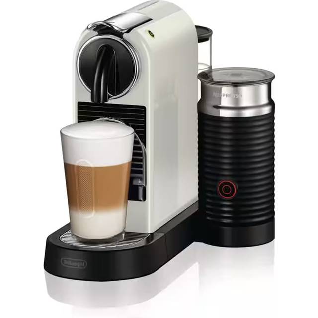 Nespresso Citiz Coffee Machine with Aeroccino Milk Frother, White