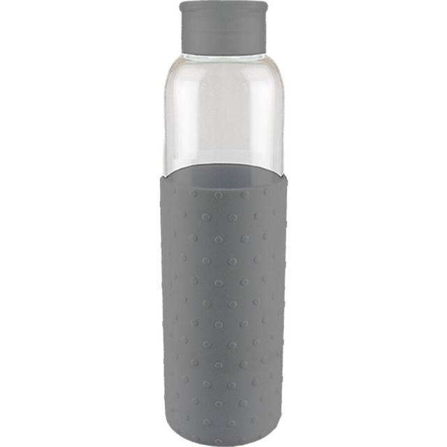 Glass water bottle 500ml drinking sports gym straw protective silicone sleeve