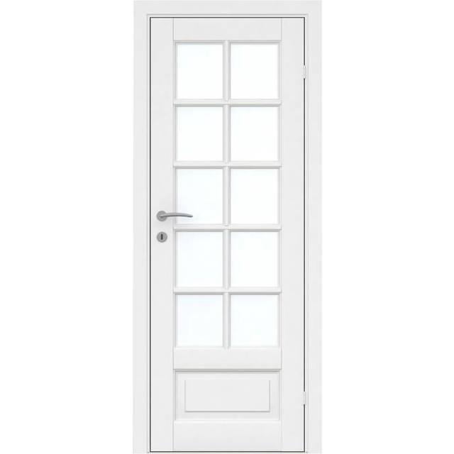 Torso Massiv Hvidmalet Enkelt Glasdør 82,5 x 204 cm Yderdør (90x)