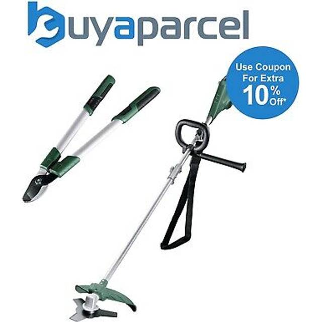 Corded 240v Cutter Grass Line Strimmer Trimmer + Long Handled Loppers - Bosch