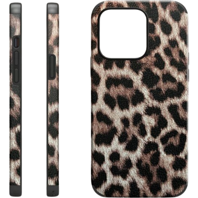 Apple Tortoise Shell Telefonfodral 1st Leopardtryck konstläder Mjukt stötsäkert Anti-Fall Mobiltelefonfodral, Kompatibel med Iphone - Multifärgad (Multi-size)