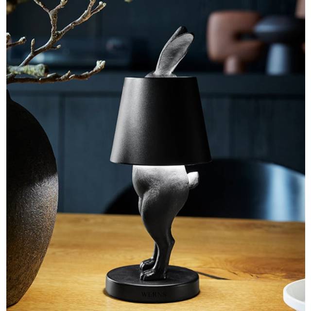 Bordslampa Hiding Rabbit / Kanin LED Matt Svart Werner Voss