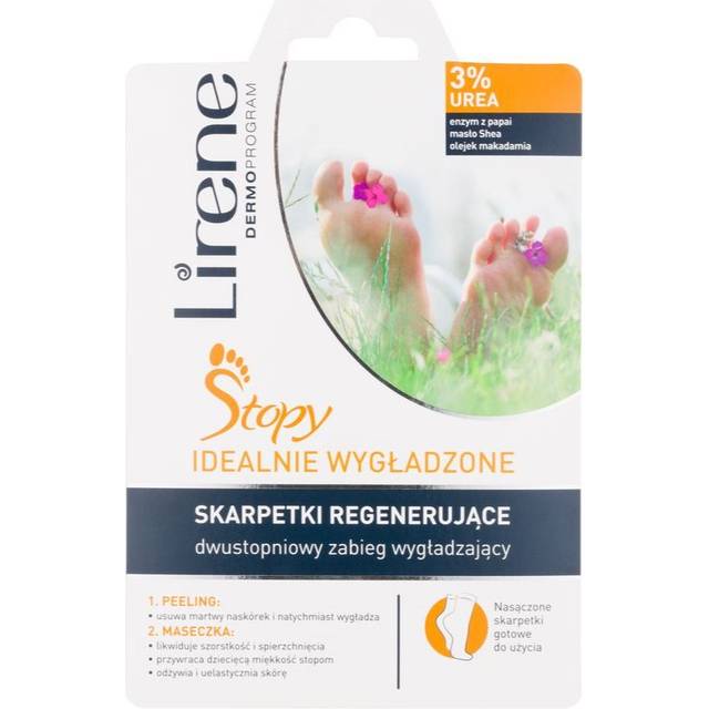 Lirene Foot Care 2-stegs regenererande fotbehandling Peeling + mask i strumpor 3% Urea 1 par