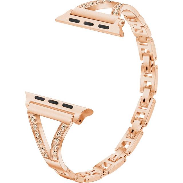 (Rose goldR, 41mm  R) Women Diamond Bracelet for Apple Watch Band Series 8 7 6 SE 5 4 3 Adju