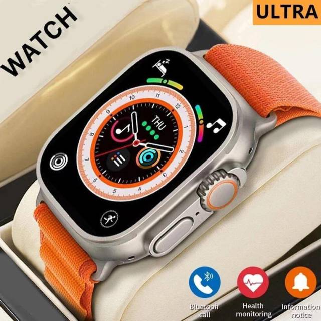 (orange, 49mm) Luxury NFC Smartwatch Amoled Screen Always show Time Bluetooth Call Ultra Watch Series 10 9 Clock Men Sport Health Women Smart Watch