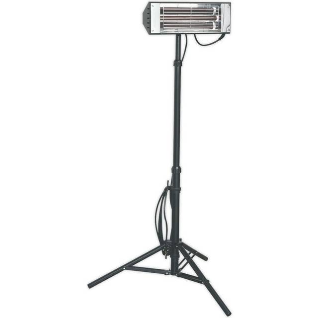 1500W Infrared Quartz Patio Heater - High Efficiency - Telescopic Floor Stand