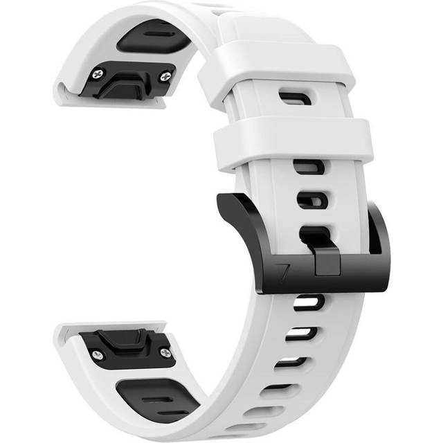 (White,Black, 26mm (For Fenix 7X 6X 5X)) 22mm 26mm Silicone Strap For Garmin Fenix 7 7X 6 6X 5 5X Quick Fit Watchband for Garmin Fenix 3/3 HR/3 Sapphi