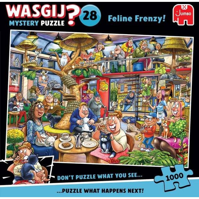Wasgij Mystery 28 Feline Frenzy! Jigsaw Puzzle (1000 Pieces)