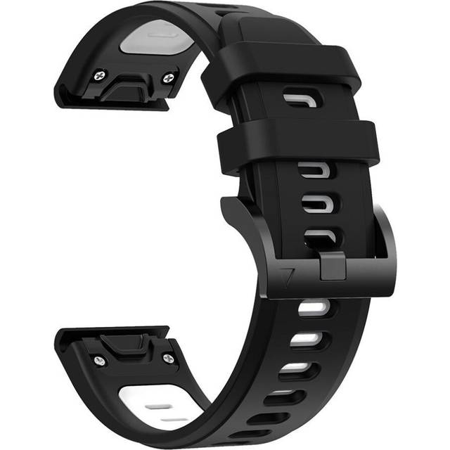 (Black,White, 26mm (For Fenix 7X 6X 5X)) 22mm 26mm Silicone Strap For Garmin Fenix 7 7X 6 6X 5 5X Quick Fit Watchband for Garmin Fenix 3/3 HR/3 Sapphi