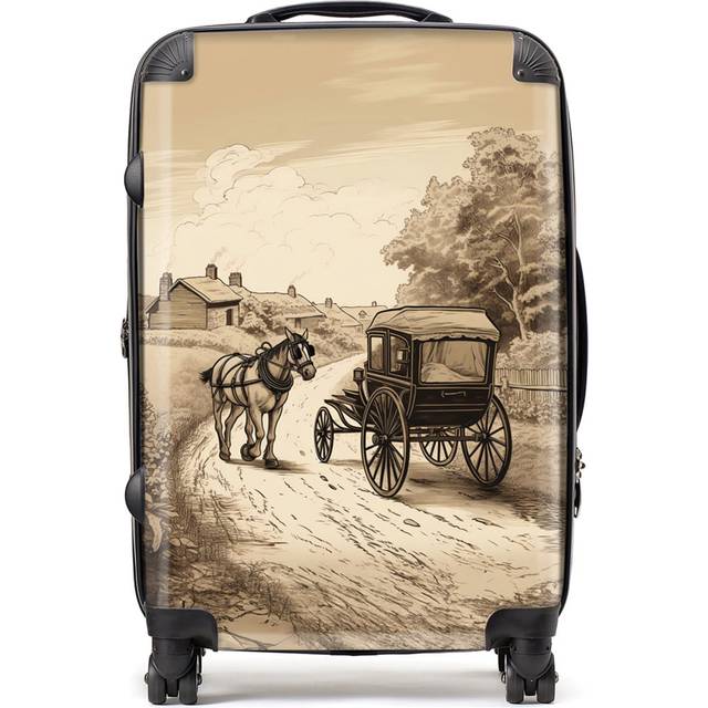 Warren Reed - Designer A Horse And His Cart Suitcase Medium, Multi