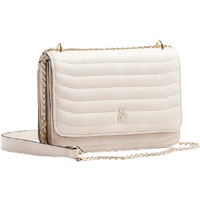 River Island Womens Cream Quilted Chain Shoulder Bag - One Size