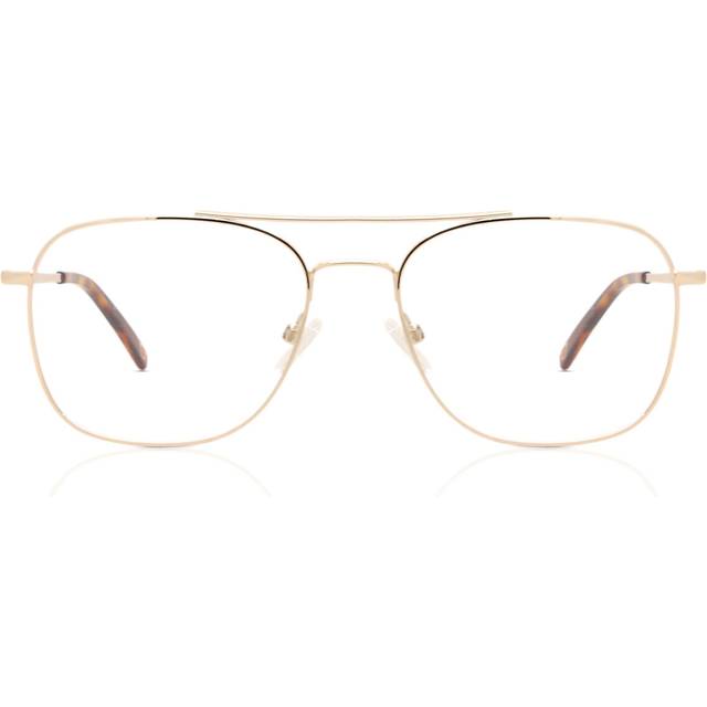 Pilot Full Rim Metal Men&#39;s Prescription Glasses Online Gold Size 56 - Free Lenses - Blue Light Block Available - SmartBuy Collection (56)
