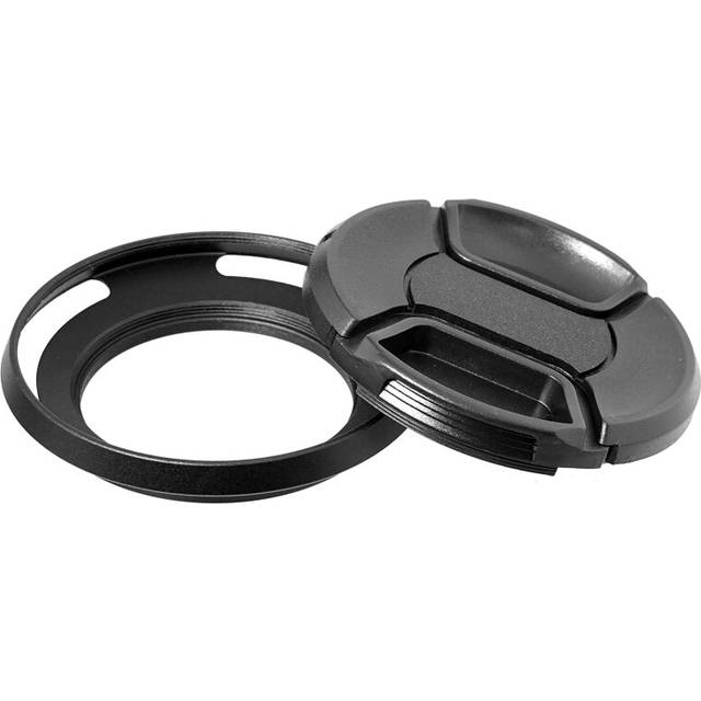 Fotasy 52mm Slim Low Profile Designed Metal Curved Metal Screw-in Lens Hood Shade for Leica Leitz Voigtlander Canon Fuji Nikon Olympus Panas